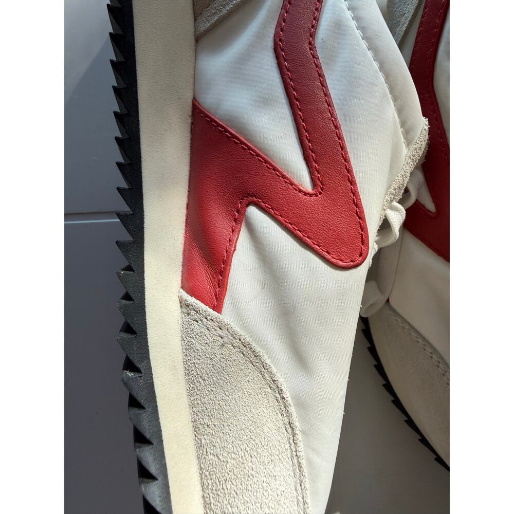 rag & bone Retro Runner Sneakers new without box white and maroon size 7 - Picture 8 of 9